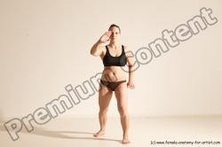 Underwear Martial art Woman White Moving poses Average long colored Dynamic poses Academic